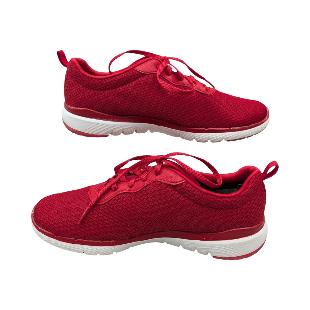Skechers Lite-Weight 13070 Red Textile Sneakers Mens 8 Running Walking Shoes - Picture 4 of 16